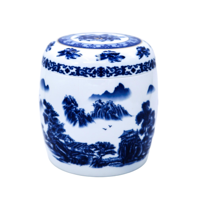 88009青花山水坛 高23宽22 (2)